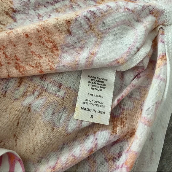 Before & Again V-Neck Burnout Long Sleeve Top, Sz S - Picture 9 of 9